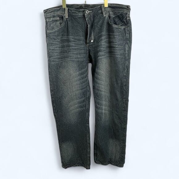 Sean John Men’s Hamilton Classic Relaxed Black Label Distressed Jeans 42 X 32 - Picture 1 of 8